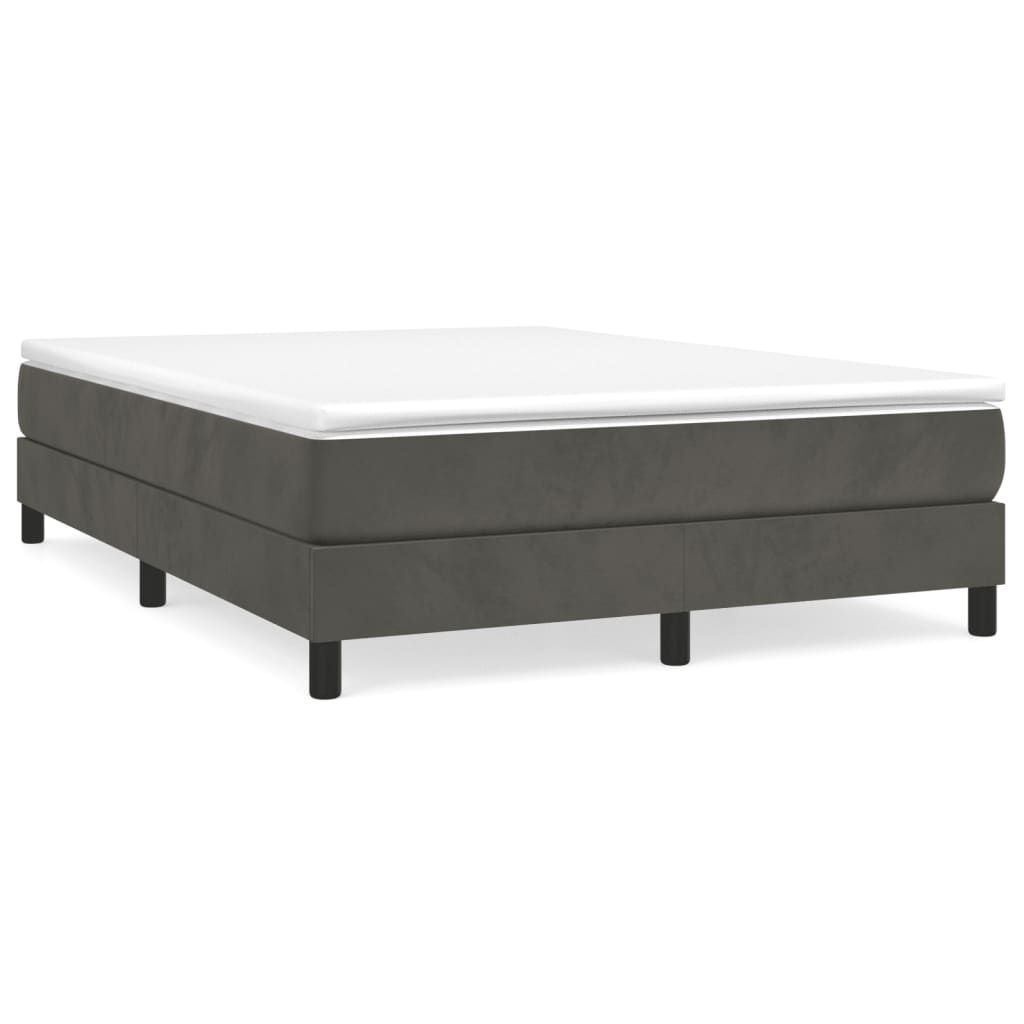 vidaXL Box Spring Bed Frame Dark Grey Queen Velvet (US Only)