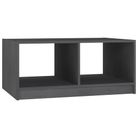 vidaXL Coffee Table Gray 29.5"x19.7"x13.2" Solid Pinewood