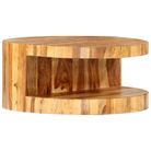 vidaXL Round Coffee Table 25.6"x11.8" Solid Acacia Wood