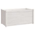 vidaXL Garden Planter White 39.4"x19.7"x19.7" Solid Wood Pine