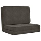 vidaXL Folding Floor Chair Dark Grey Fabric