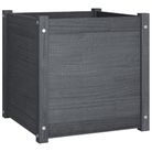 vidaXL Garden Planter Gray 19.7"x19.7"x19.7" Solid Wood Pine