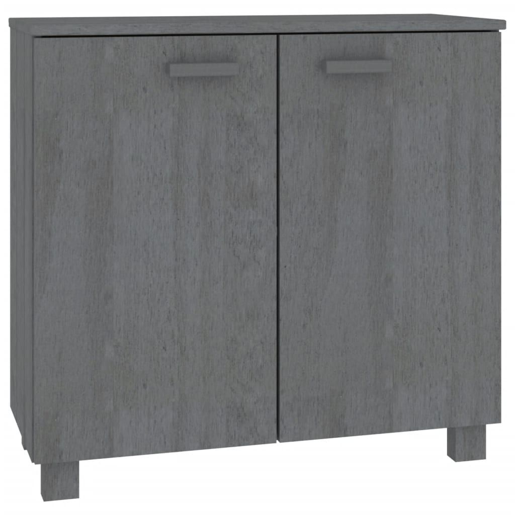 vidaXL Sideboard HAMAR Dark Gray 33.5"x13.8"x31.5" Solid Wood Pine