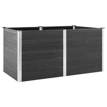 vidaXL Garden Raised Bed 200x100x91 cm WPC Grey