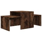 vidaXL Coffee Table Set Smoked Oak 39.4"x18.9"x15.7" Engineered Wood