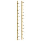 vidaXL Wall Mounted Wine Rack for 12 Bottles Gold Iron