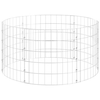 vidaXL Circular Gabion Pole Galvanized Steel Ã39.4"x19.7"