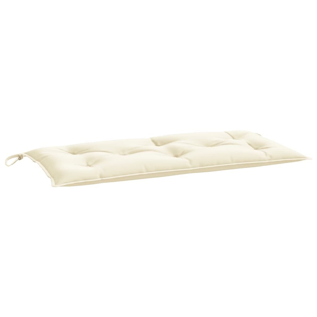 vidaXL Garden Bench Cushion Cream White 43.3"x19.7"x2.8" Oxford Fabric