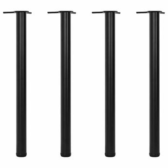 vidaXL 4 Height Adjustable Table Legs Black 34.3"