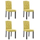 vidaXL Dining Chairs 4 pcs Green Fabric