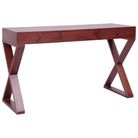 vidaXL Computer Desk Brown 45.3x18.5x30.3" Solid Mahogany Wood