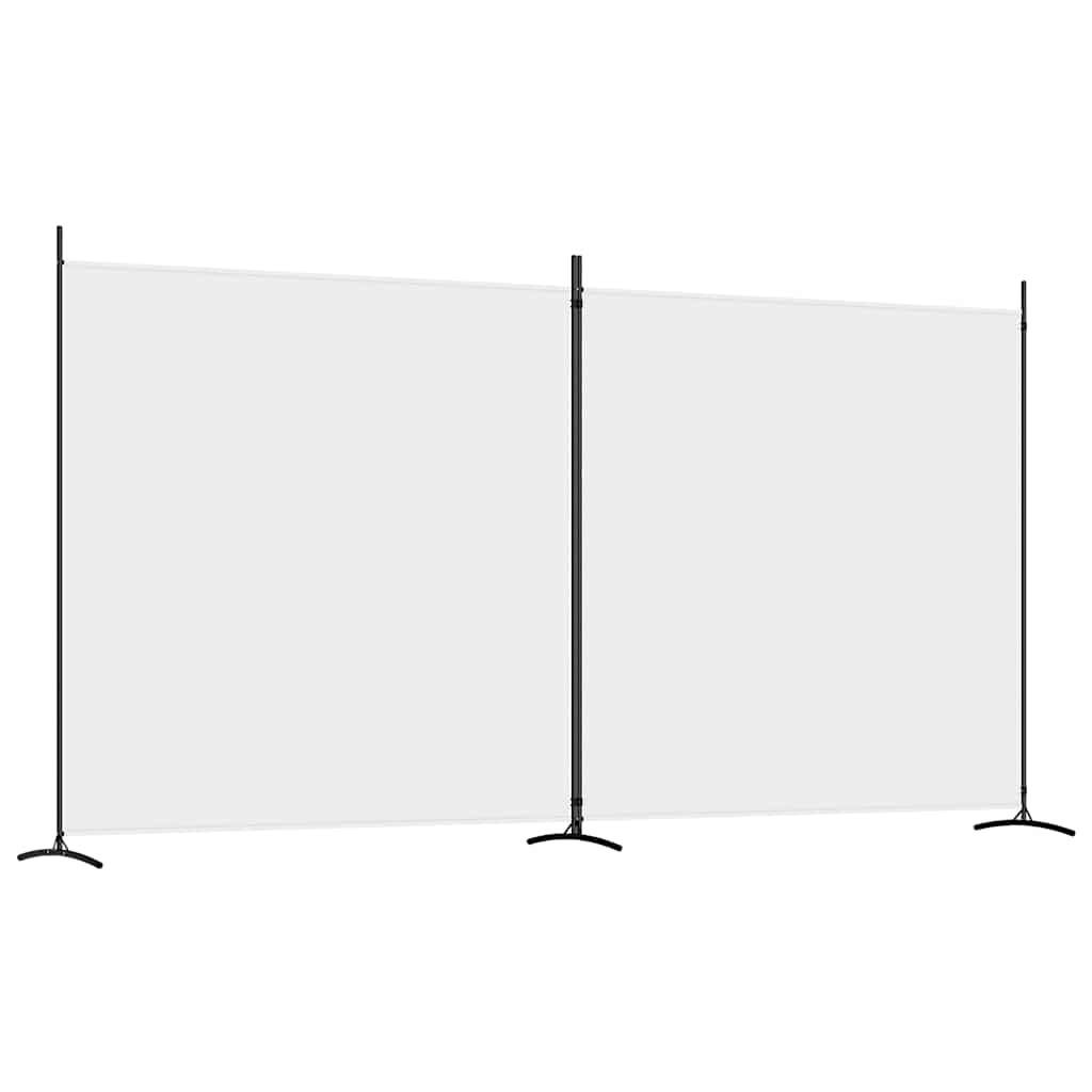vidaXL 2-Panel Room Divider White 348x180 cm Fabric