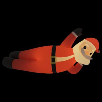 vidaXL Christmas Inflatable Lying Santa LED 63"