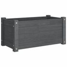 vidaXL Garden Planter Gray 23.6"x12.2"x12.2" Solid Wood Pine