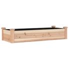 vidaXL Garden Raised Bed with Liner 120x45x25 cm Solid Wood Fir