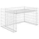 vidaXL Lawn Mower Garage with Raised Bed 43.3"x31.5"x23.6" Steel Wire