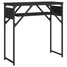 vidaXL Console Table with Shelf Black 29.5"x11.8"x29.5" Engineered Wood