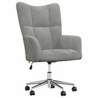 vidaXL Relaxing Chair Light Gray Velvet