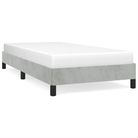 vidaXL Bed Frame without Mattress Light Gray 39.4"x79.9" Twin XL Velvet