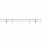 vidaXL Garden Fence with Spear Top Steel 1248x150 cm Black