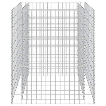 vidaXL Gabion Raised Bed Galvanised Steel 90x90x100 cm