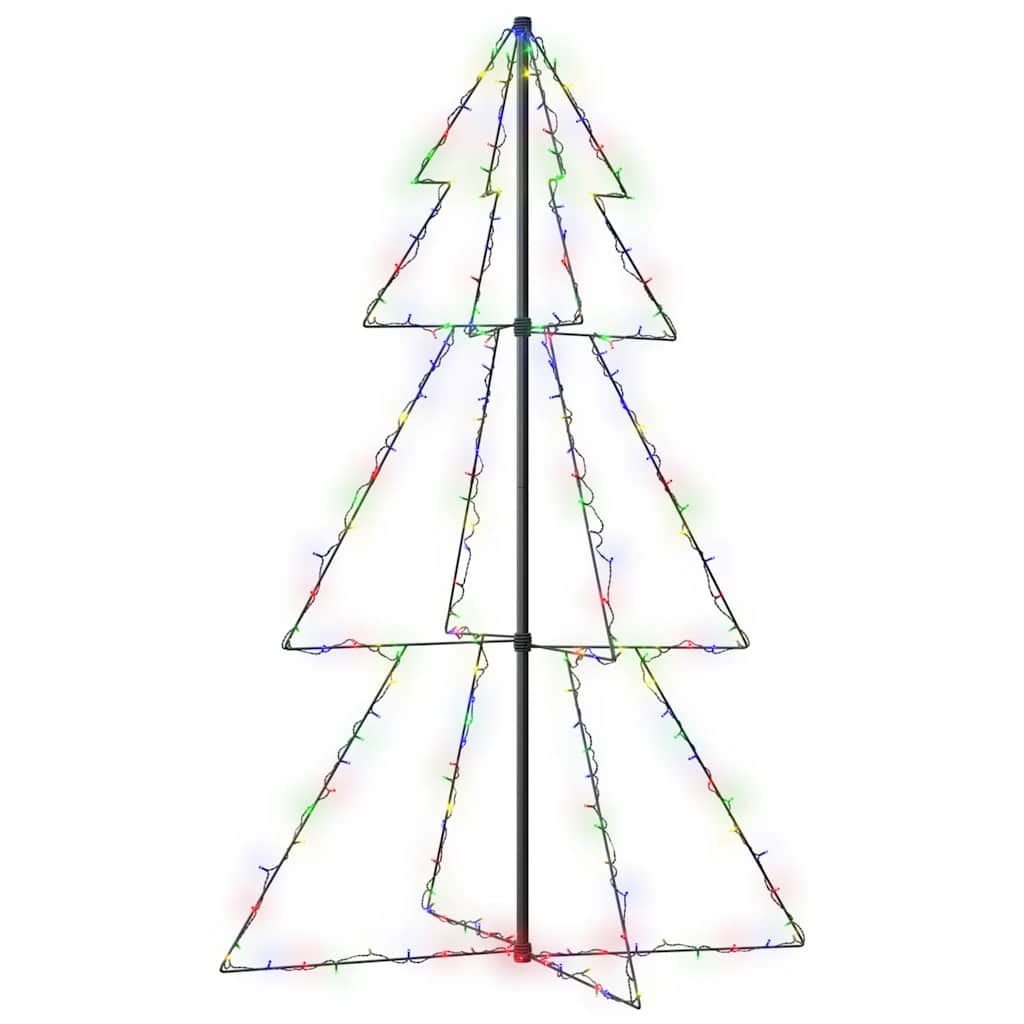 vidaXL Christmas Cone Tree 200 LEDs Indoor and Outdoor 3x5 ft