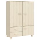vidaXL Wardrobe HAMAR Honey Brown 39"x17.7"x53.9" Solid Wood Pine