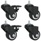 vidaXL Caster Wheels 4 pcs Black 1.4" Iron