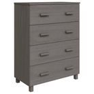 vidaXL Sideboard HAMAR Light Gray 31.1"x15.7"x40.7" Solid Wood Pine