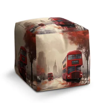 Sablio Taburet Cube Londýn Double-decker 1 - 40x40x40 cm