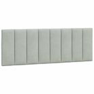 vidaXL Headboard Cushion "Hanko" Light Gray 53.9" Velvet