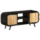 vidaXL TV Cabinet 110x30x45 cm Rough Mango Wood