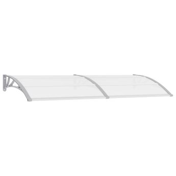 vidaXL Door Canopy Gray 94.5"x39.4" PC