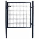 vidaXL Mesh Garden Gate Galvanised Steel 39.4x39.4" Grey