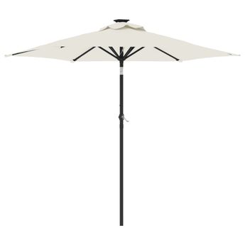 vidaXL Garden Parasol with Steel Pole White 88.6"x88.6"x83.5"