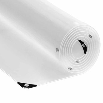 vidaXL Clear Tarpaulin with Eyelets 3x10 m PVC