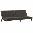 vidaXL 2-Seater Sofa Bed Dark Gray Velvet