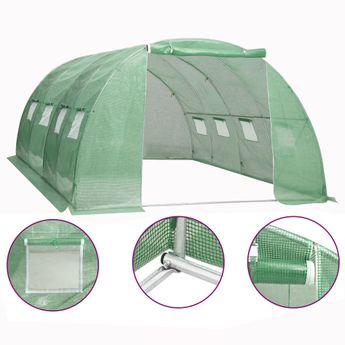 vidaXL Greenhouse 172.2 ftÂ² 13.1'x13.1'x6.6'