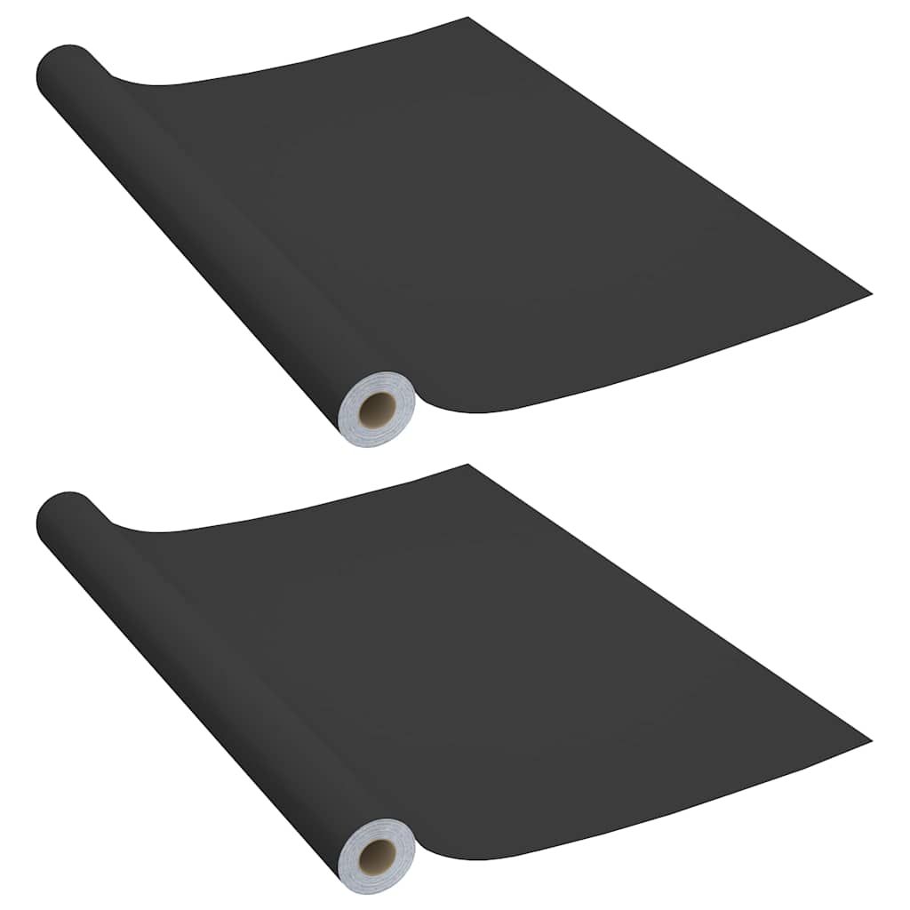 vidaXL Self-adhesive Furniture Films 2 pcs Black 500x90 cm PVC