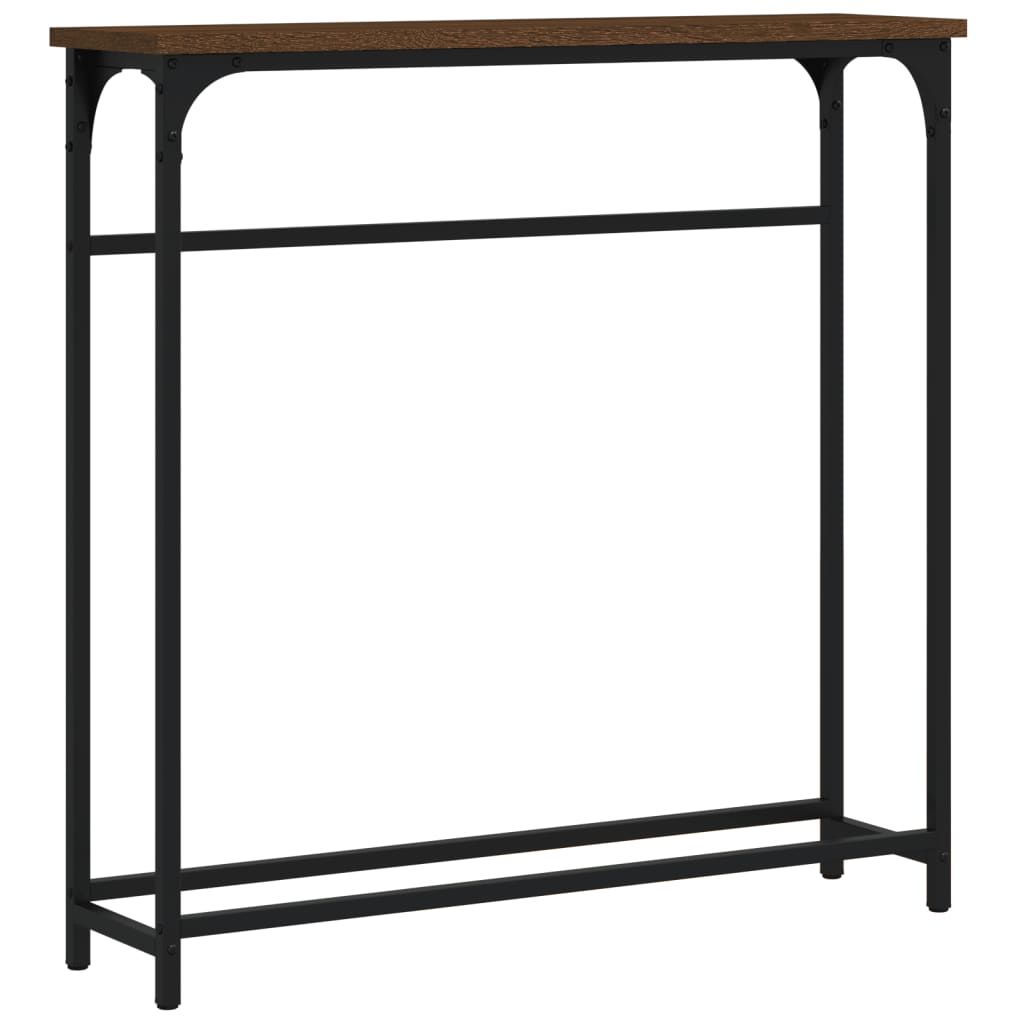 vidaXL Console Table Brown Oak 75x19.5x75 cm Engineered Wood