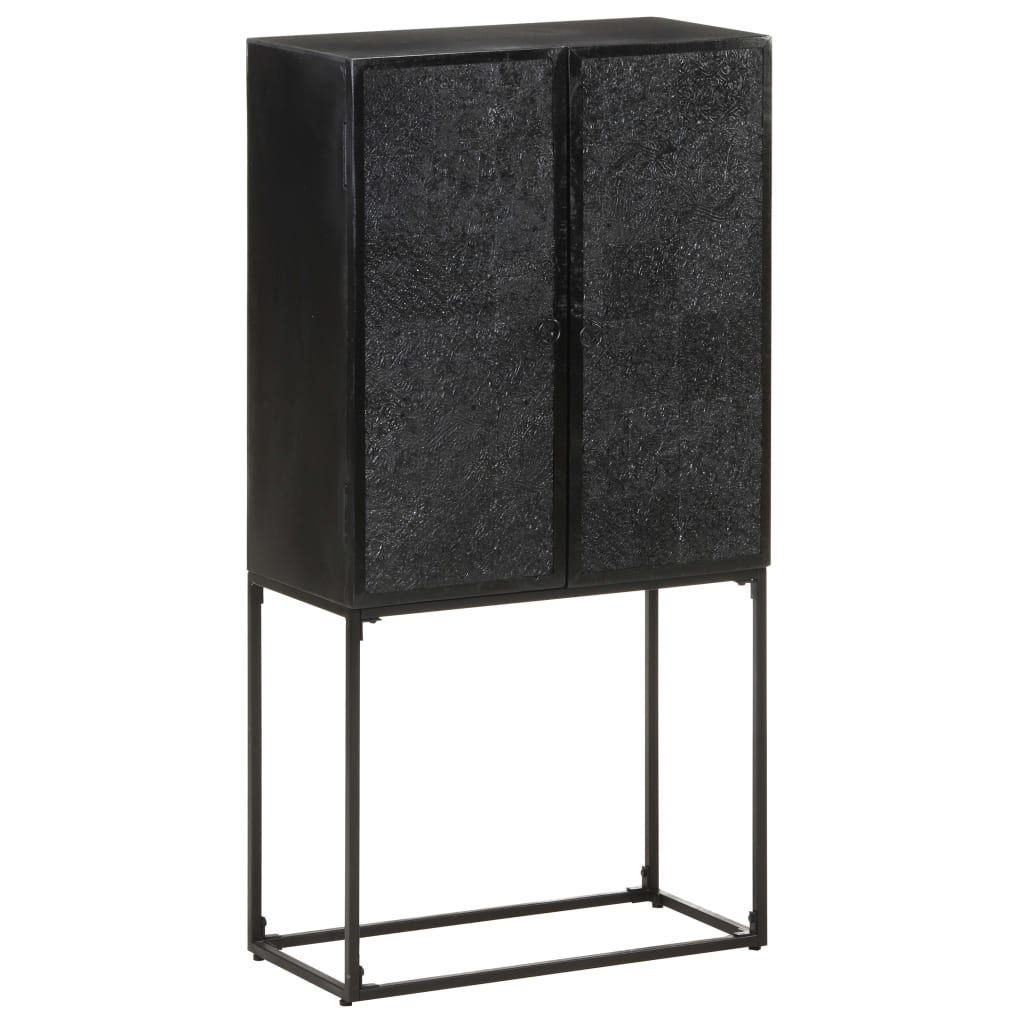 vidaXL Sideboard Black 60x30x120 cm Solid Acacia and Mango Wood