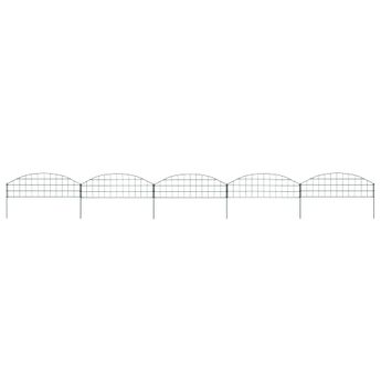 vidaXL Arched Garden Fence Set 77.3x26 cm Green