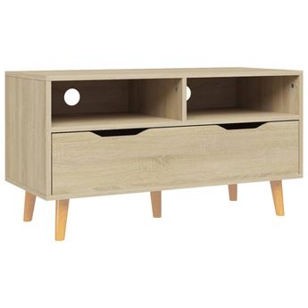 vidaXL TV Stand Sonoma Oak 35.4"x15.7"x19.1" Engineered Wood