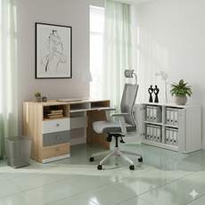 Modern office in green tones