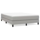 vidaXL Box Spring Bed Frame Light Grey Queen Fabric (US Only)