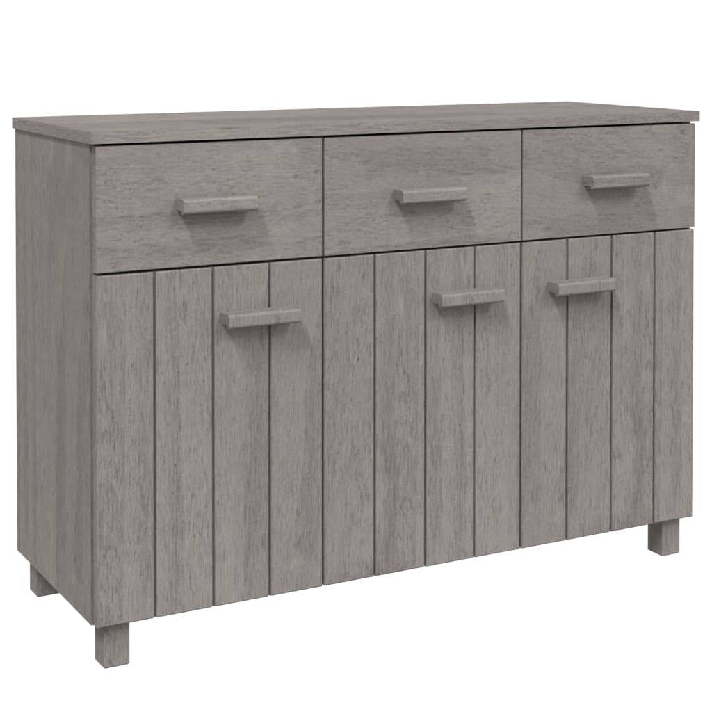 vidaXL Sideboard HAMAR Light Gray 44.5"x15.7"x31.5" Solid Wood Pine