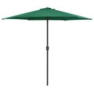 vidaXL Garden Parasol with Aluminum Pole 106.3"x96.9" Green