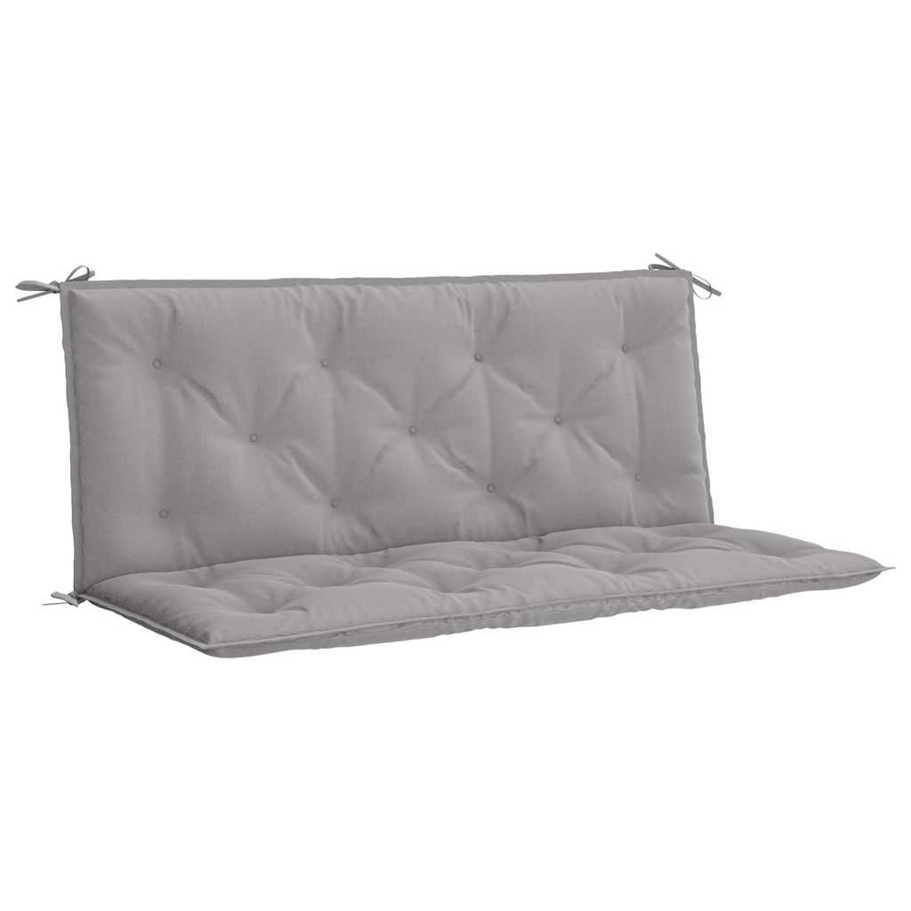 vidaXL Garden Bench Cushion Gray 47.2"x(19.7"+19.7")x2.8" Oxford Fabric