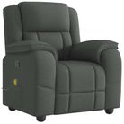 vidaXL Massage Recliner Chair Dark Gray Fabric