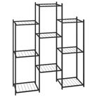 vidaXL Flower Stand 83x25x100 cm Black Iron